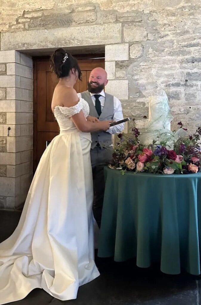 W3 Faye and Jay Cake Cutting Portrait image Kingston Country Courtyard inc in Gallery